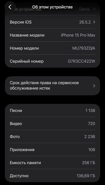 Aphone 15 Pro max 256