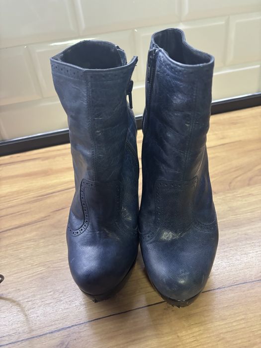 Сини боти от естествена кожа BupaloLondon