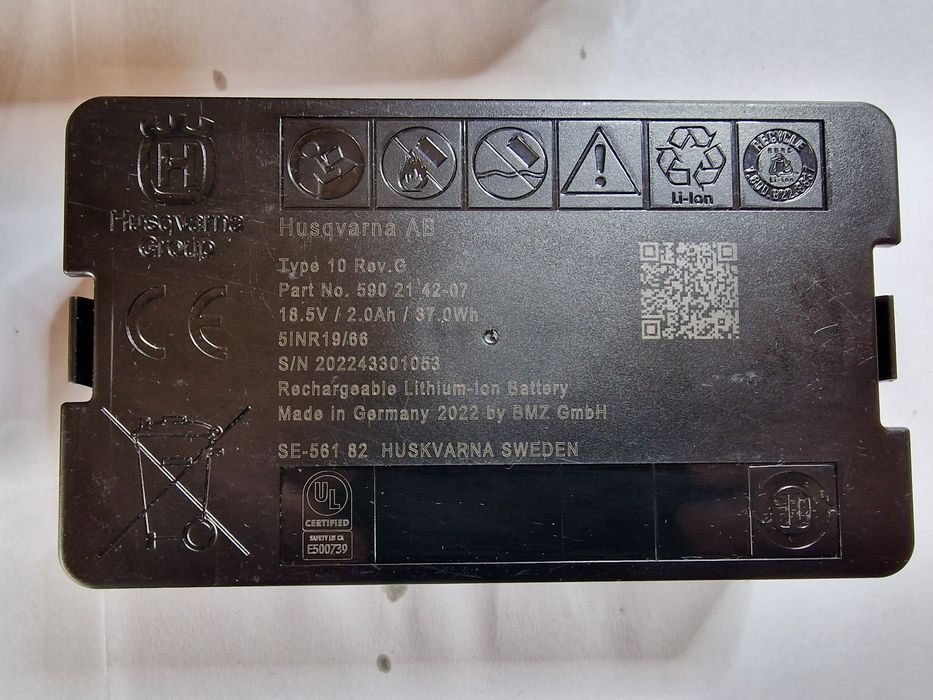 -50% Baterie 18V 2.0Ah Husqvarna Automower 305 310 315 Gardena Sileno