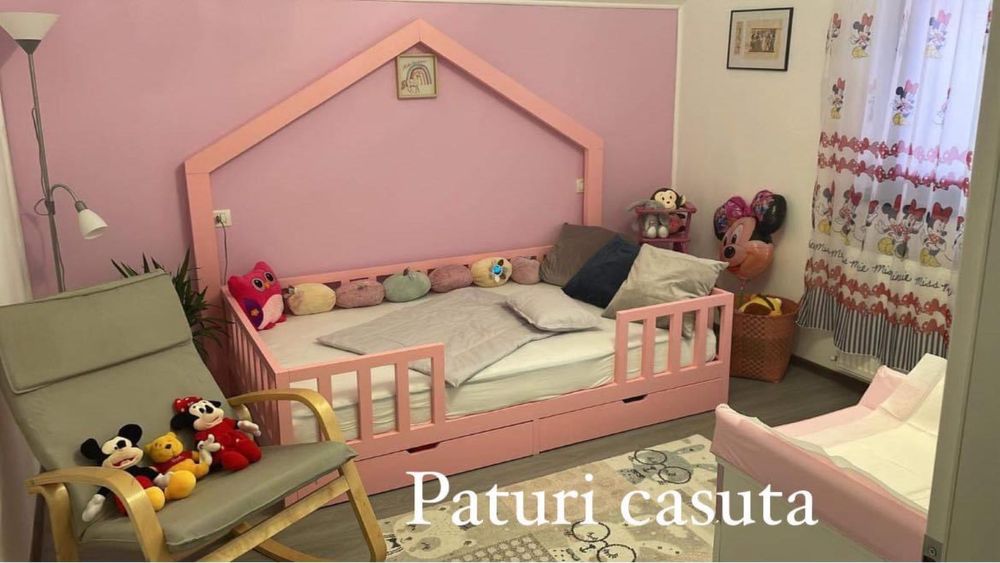 Pat montessori -lemn masiv- Transport gratuit