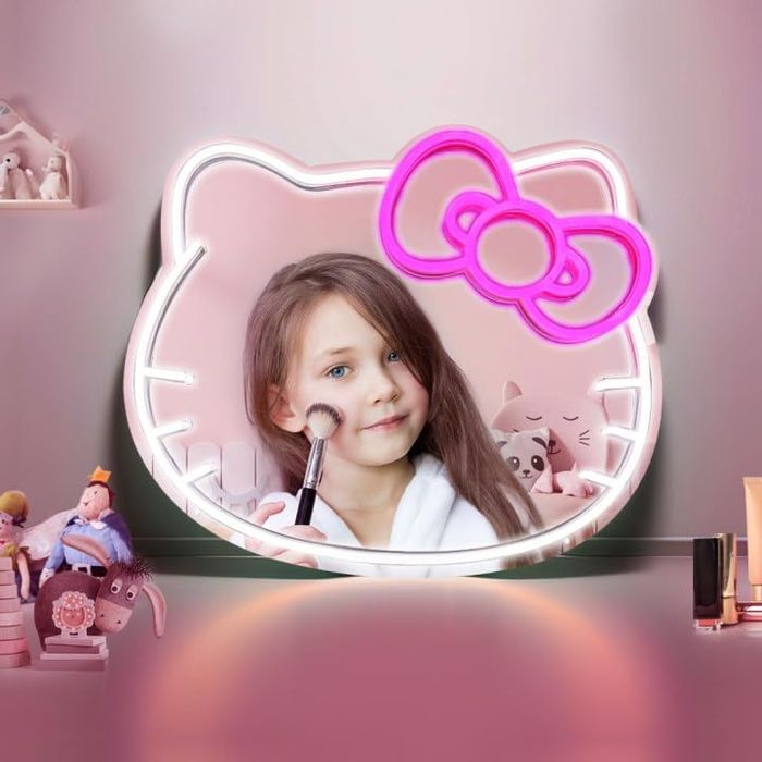 Зеркало из неона Hello Kitty