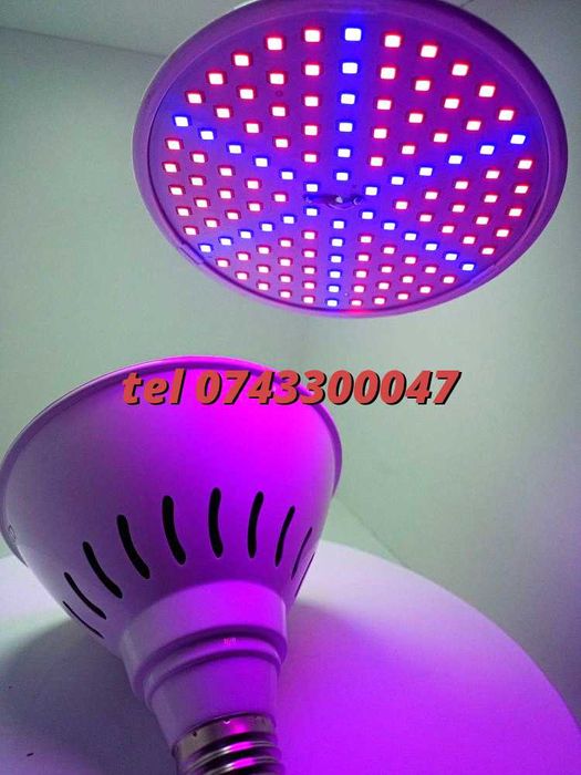 New Bec E27 Led Dezvoldare Plante 126 Leduri Full Spectrum 15w