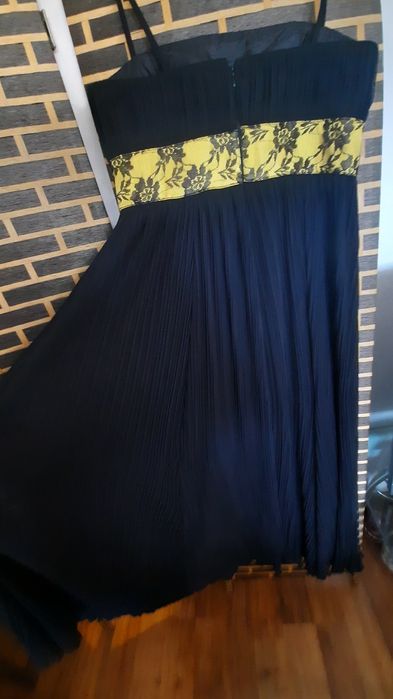 Rochie seara plisata, voal