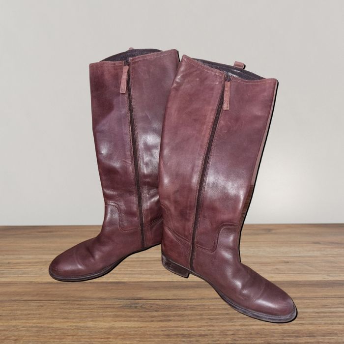 Дамски ботуши от естествена кожа