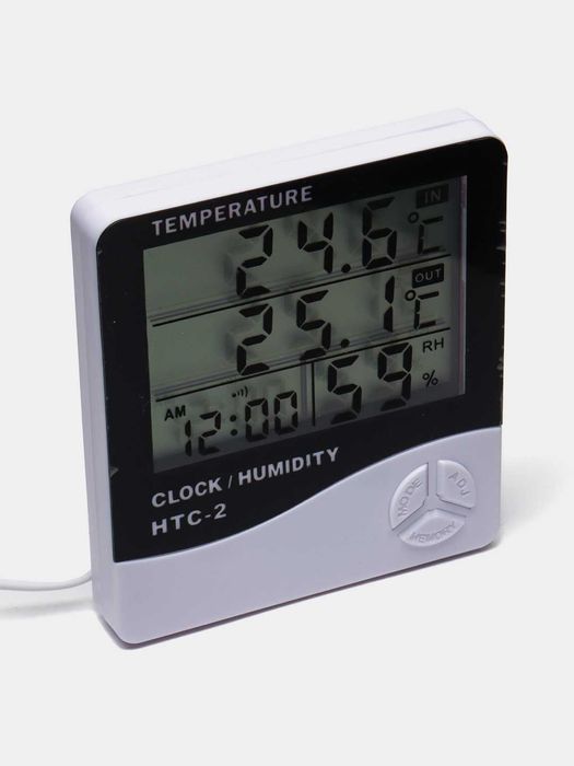 Термогигрометр HTC-2, термометр, гигрометр, часы
