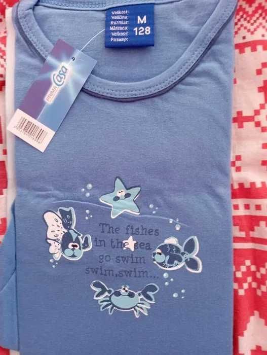 Нова детска пижама с дълъг ръкав и крачоли