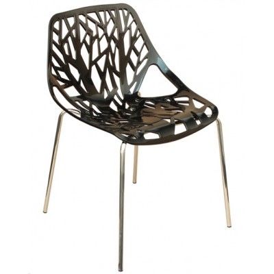 Дизайнерски столове черни - трапезария - 6 броя.