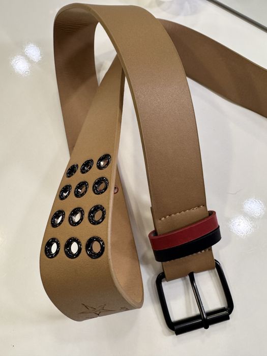 Колан - кафяв, деним