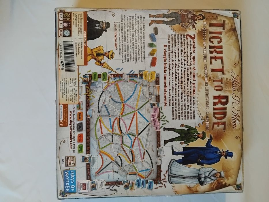 Ticket to Ride. Настолна игра. На Италиански .