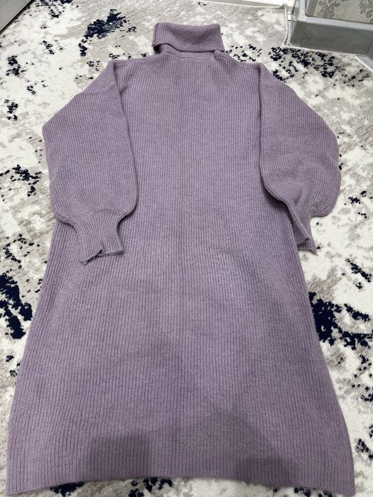 Платье теплое цвета лаванды