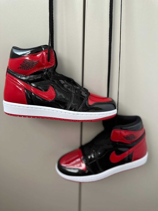 Adidasi NIKE Air JORDAN 1 Patent Bred Produs NOU