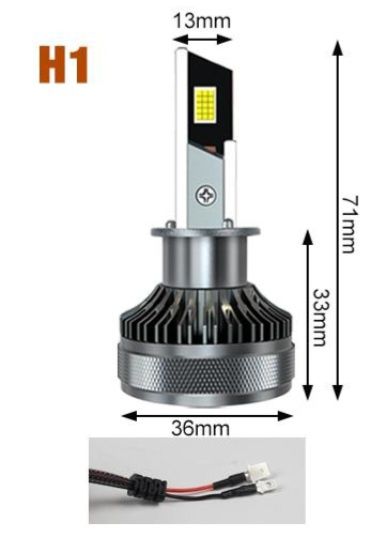Becuri LED H1 Canbus 12V-24V 50000LM set 2buc