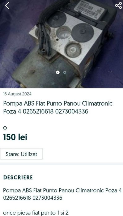 pompa abs fiat punto