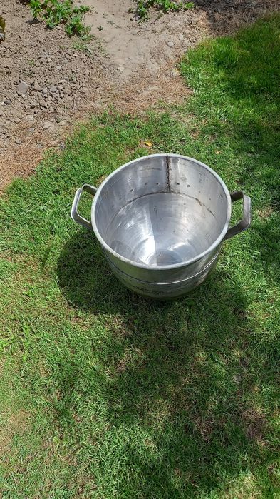 Vand vas mare inox masiv cu torti, 30-33 litri