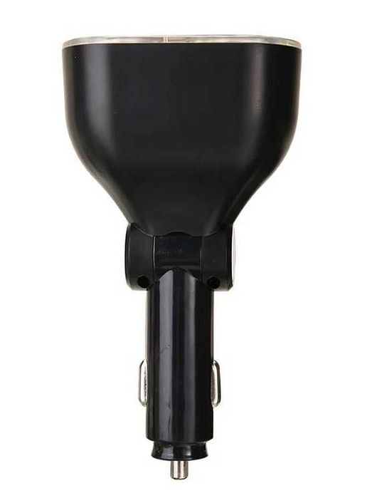 Разклонител за запалка 12V/24V с волтметър, 2 гнезда и QC 3.0 USB
