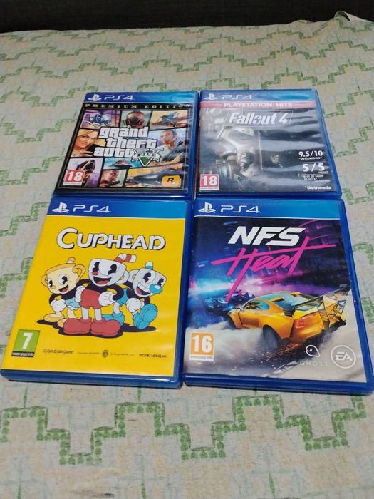 Pachet cu 4 jocuri de ps4:need for speed heat,GTA 5 PE si fallout 4