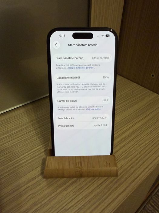 Iphone 15, black, 90% bateria. Impecabil.