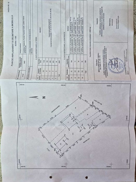Casa cu teren 2403 m2 sat Tepsenari comuna Milcoiu Valcea