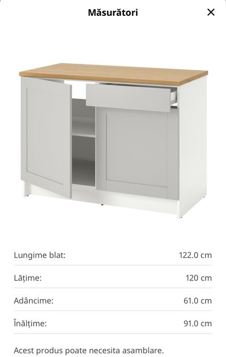 Dulap de bucatarie la doar 350 lei . Este nou de la IKEA