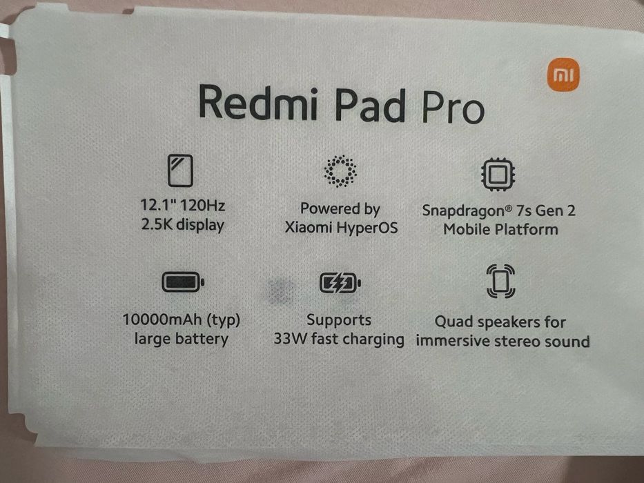 Xiomi Redmi Pro Pad 12.1”, 256gb Rom, 8gb Ram