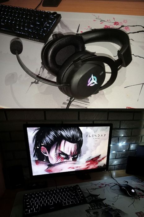 "монитор + игровые наушники"