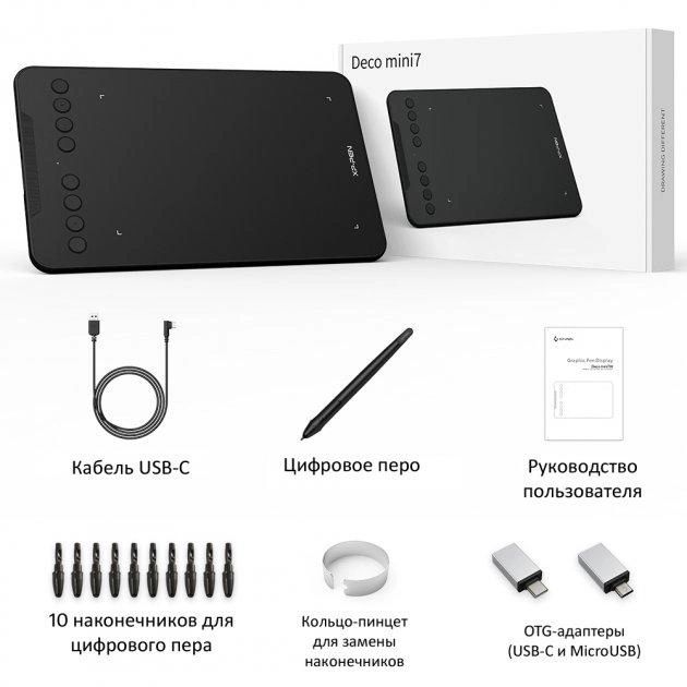 Графический планшет XPpen deco mini 7w