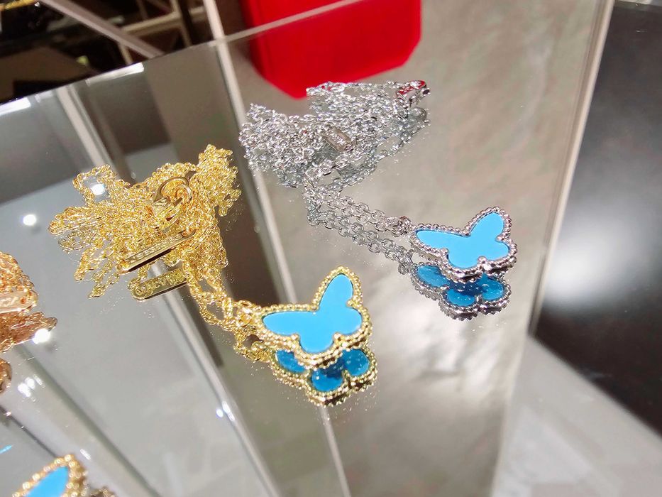 Van Cleef & Arpels VCA Sweet Turquoise Butterfly Дамско Колие