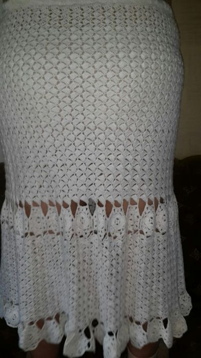 Вязаный женский костюм.