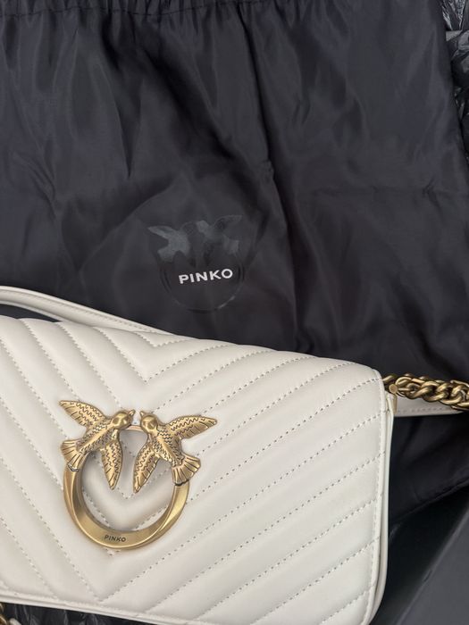 Чанта pinko white