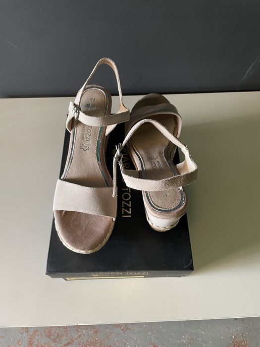 Sandale din piele Marco Tozzi by Guido Maria Kretschmer, mărimea 41 – NOI în cutie