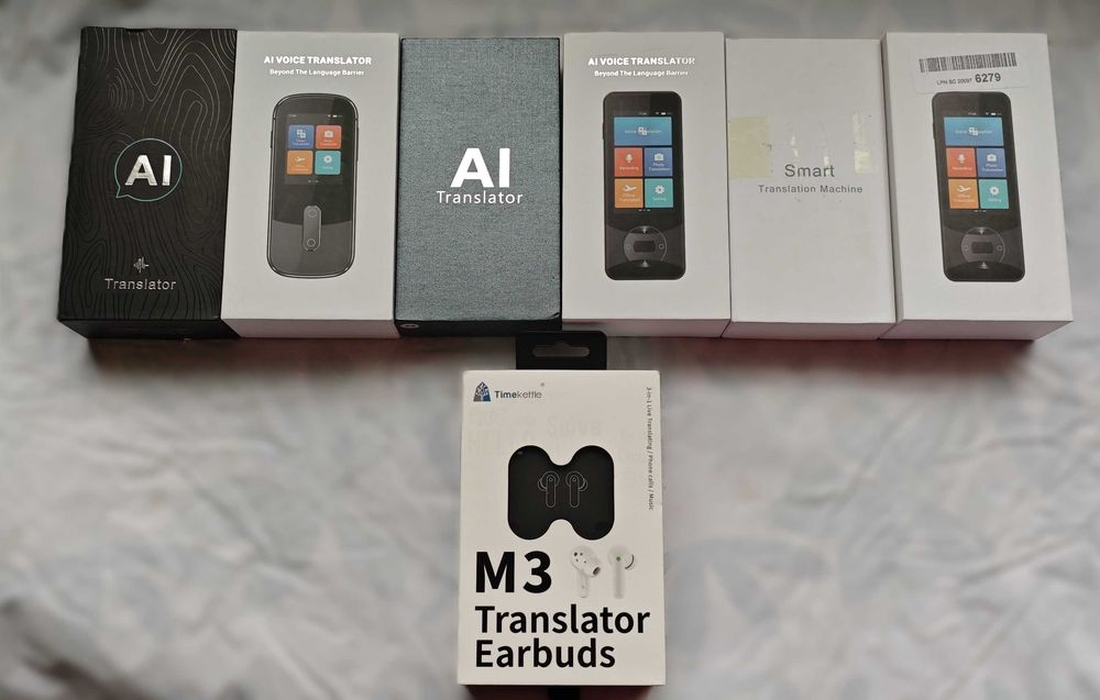 преводач AI W10, 137+ езика, 11 офлайн, 3'' сензорен екран