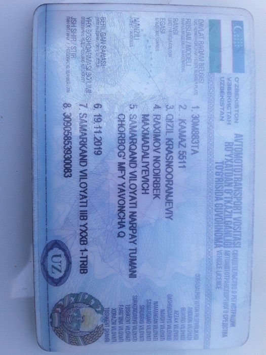 Kamaz sotiladi 9000 $