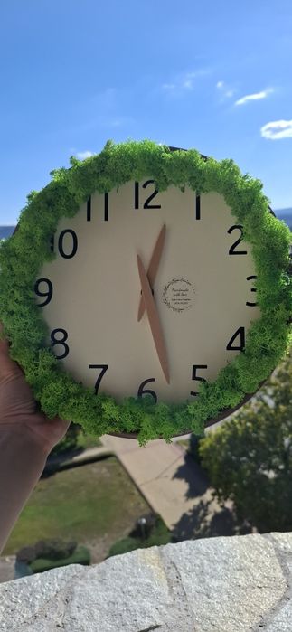 Промоция ! До изчерпване 30лв! Стенен часовник със скандинавски мъх