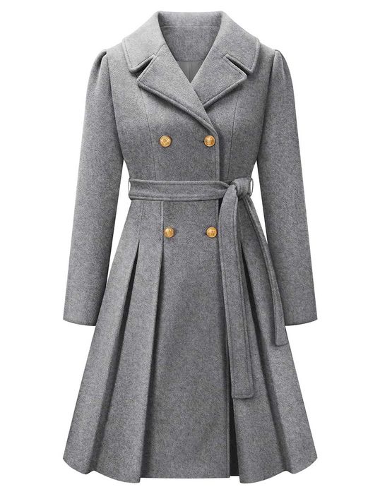 Vancavoo Palton de lână  elegant pentru femei