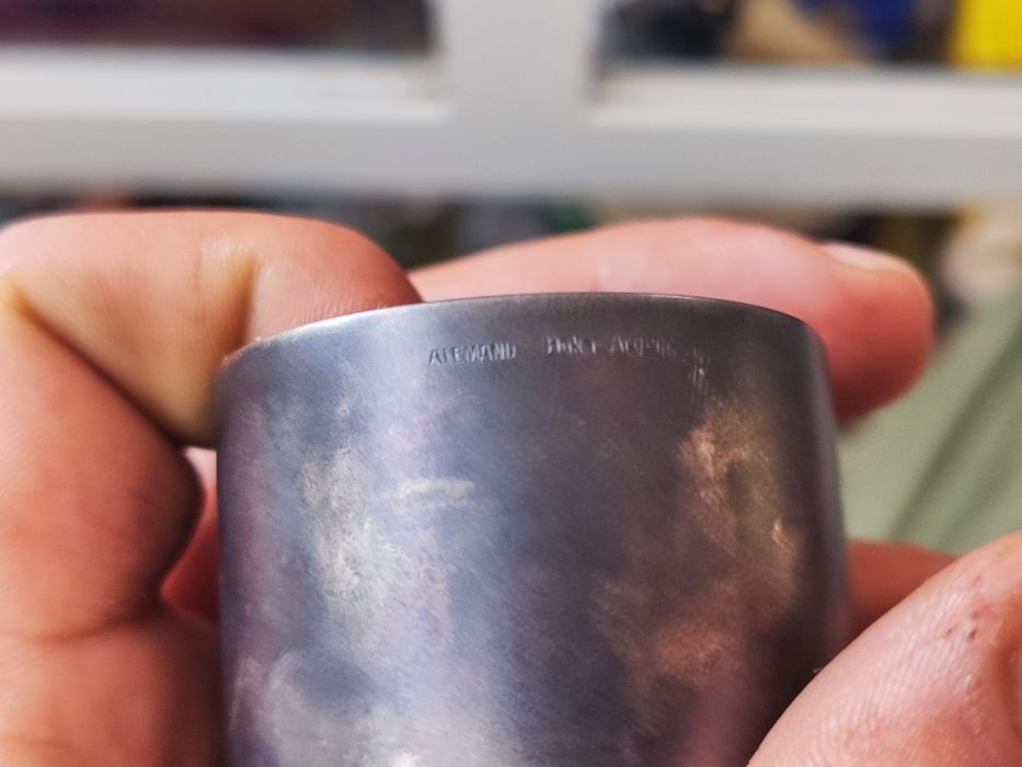 Посребрен салфетник и чаша