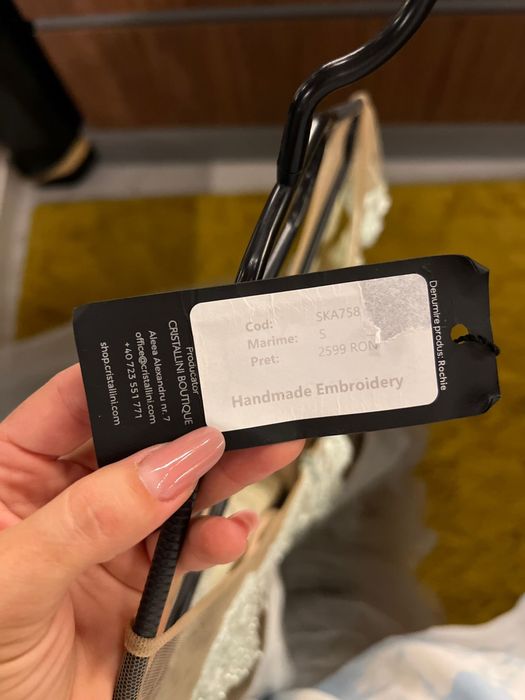 Rochie Cristallini - purtata o singura data - albastru pal