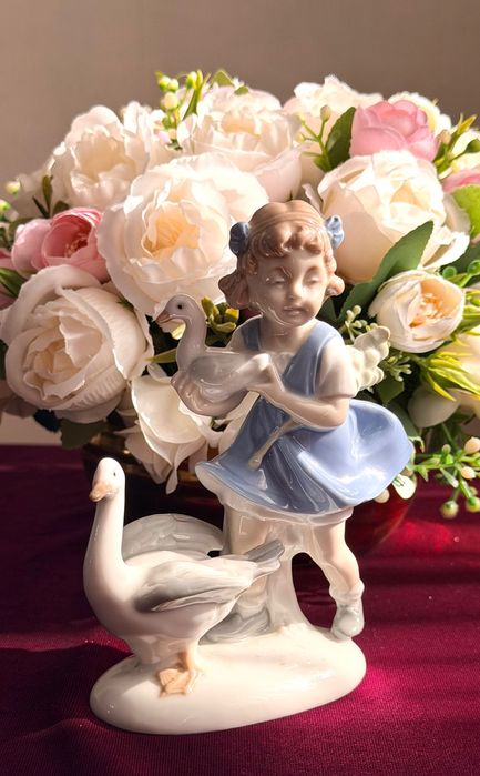 Изящная фарфоровая статуэтка «Девочка с гусями», Gräfenthal