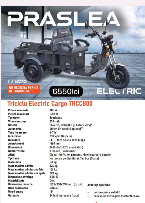 Triciclu electric diferite modele