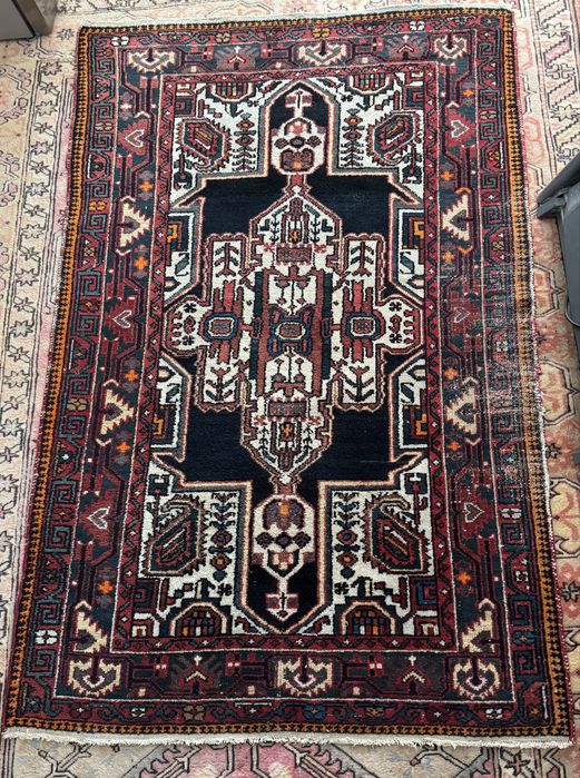 Splendid covor persan iranian Zanjan Samaveri, circa 60 ani vechime, 130 x 200 cm