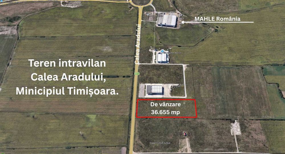 Teren intravilan de vânzare – Calea Aradului, Timișoara, jud. Timiș