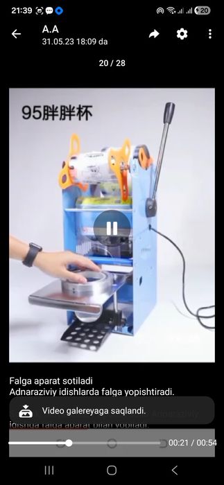 Adranaziviy idishlarga falga yopishtiradigan aprat sotiladi