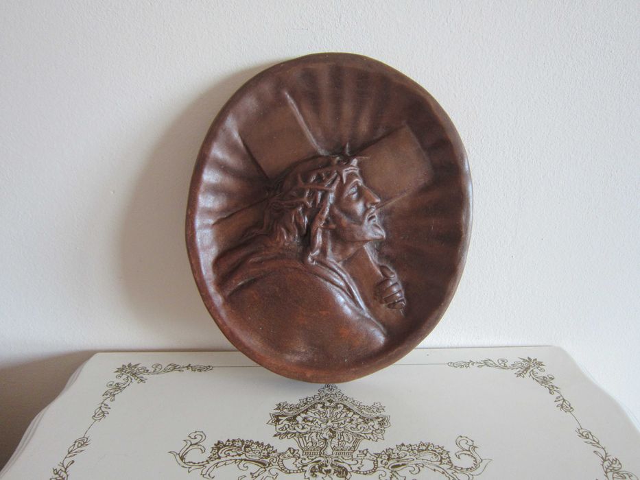 rar placa ceramica Germania 1970 "Isus pe Drumul Crucii"