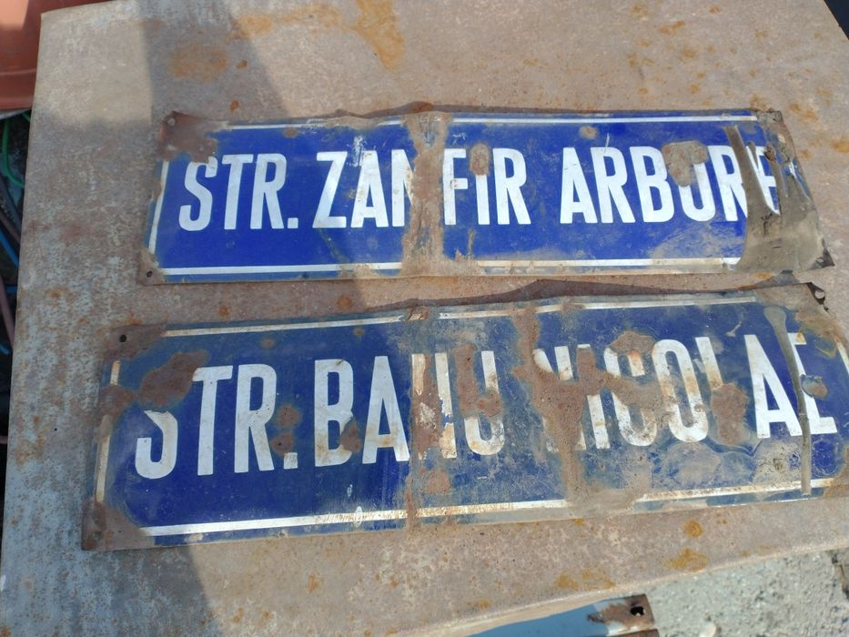 Indicatoare strazi din 1960