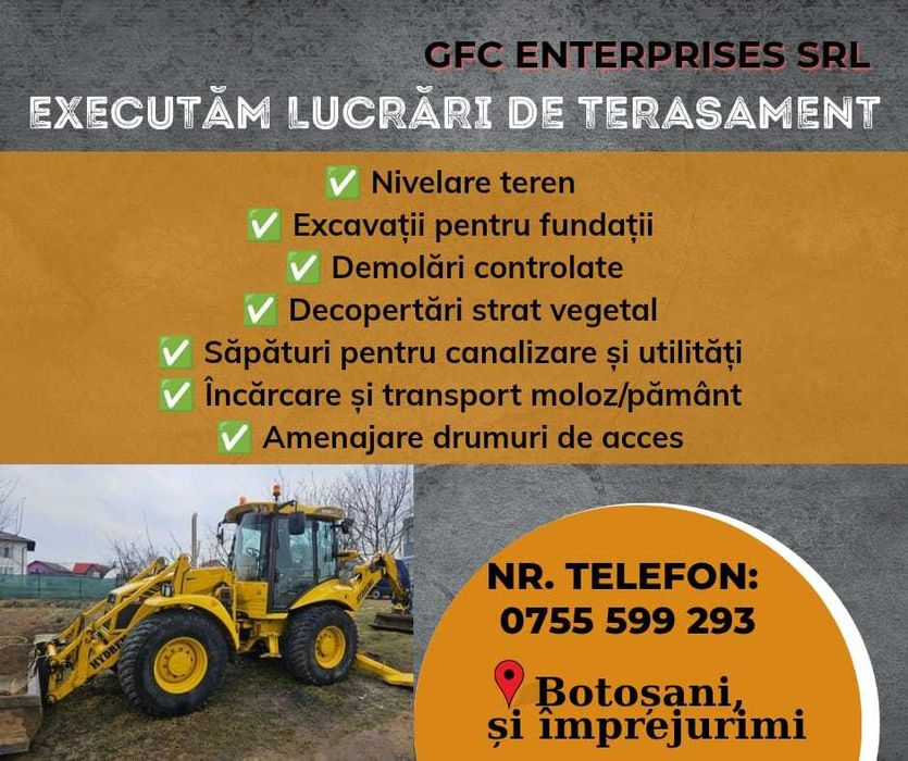 Servicii cu Buldoexcavator
