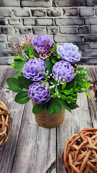 Мыльные букеты ручной работы