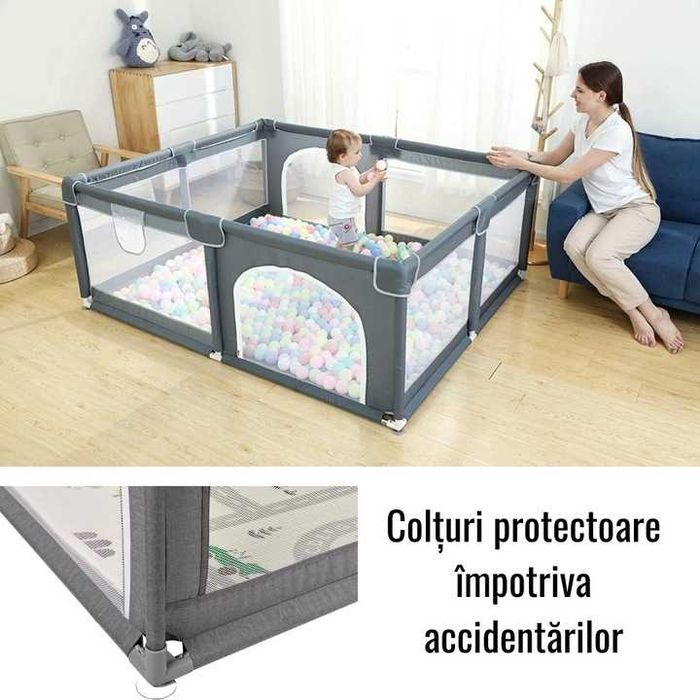 Tarc de joaca pentru bebelusi, Varsta 0-5 ani, 150x180x65 cm