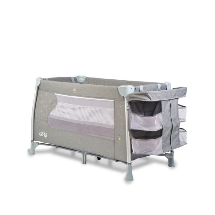 Детска кошара на 2 нива Cangaroo - iSleep, сива. С 2г. гаранция