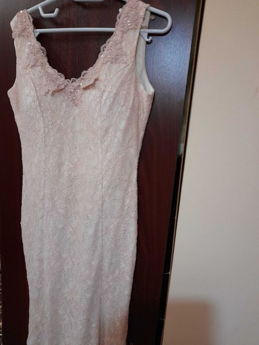 Rochie elegantă, de ocazie, dantelă roz