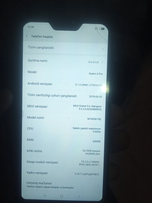 2 Ta Telefon Sotiladi Redmi 9 A Redmi 6 pro.