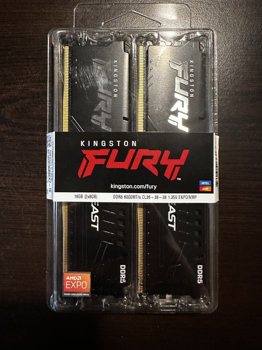 Kingston FURY Beast 16GB (2x8GB) DDR5 6000MHz CL36 XMP/EXPO